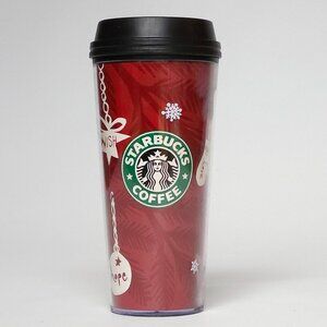 2009 STARBUCKS Travel Mug 16oz .473LChristmas Mug Holiday Mug Hanging Ornaments